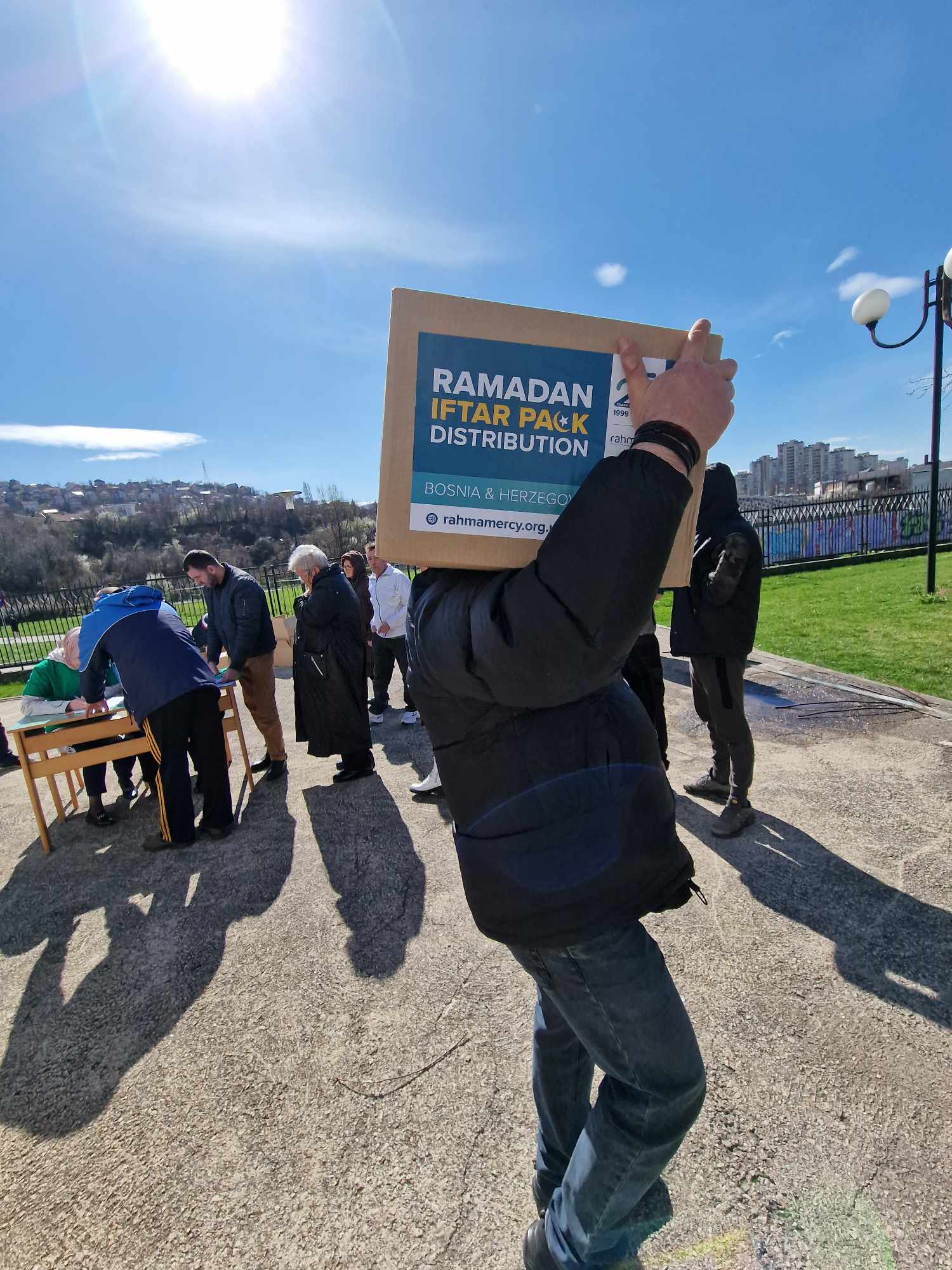 Food parcels distributed to families in Bosnia